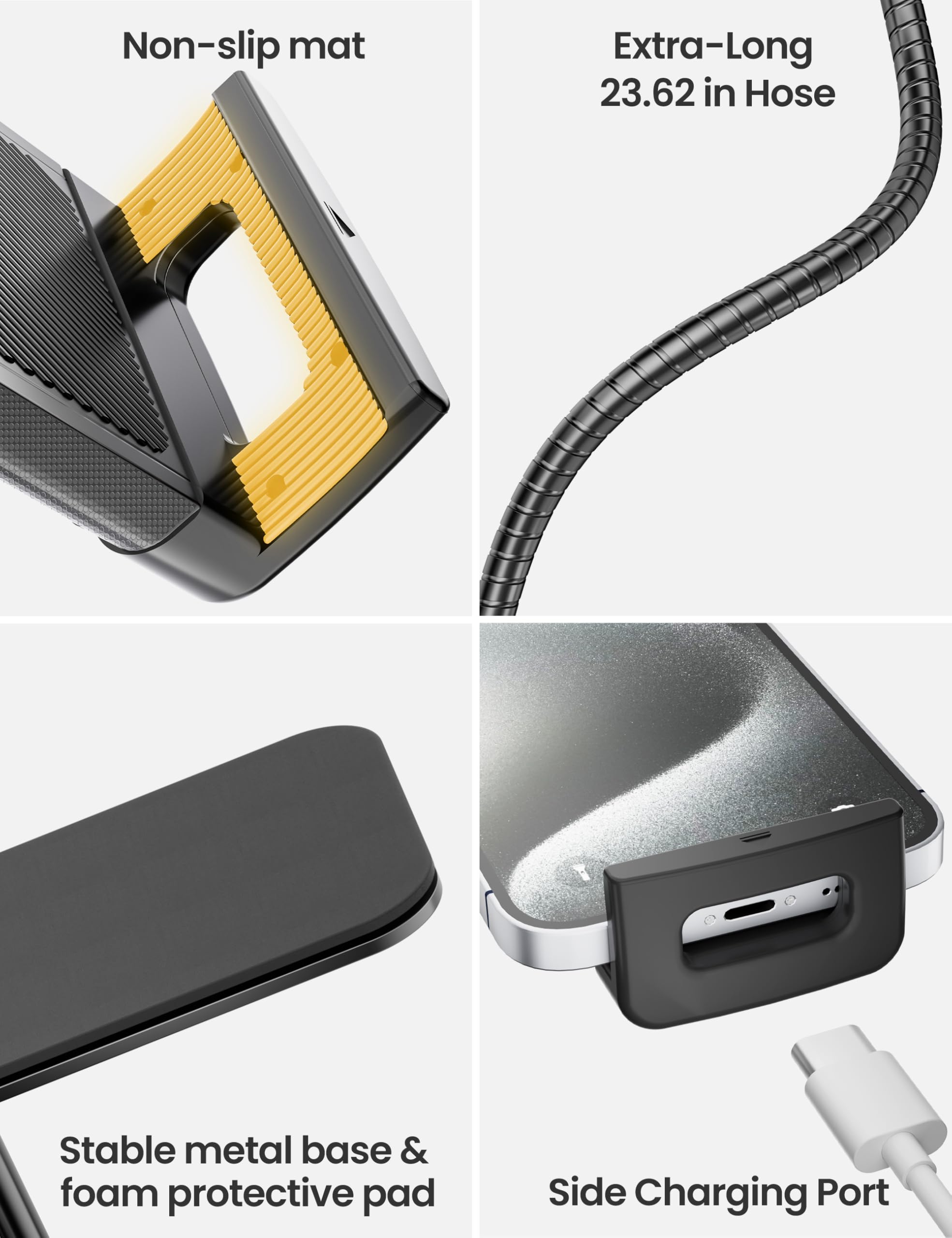 Kindle Stand Floor with Remote Page Turner for Reading in Bed, Tablet Stand Holder with Adjustable Gooseneck, Compatible with Kindle Accessories/Paperwhite, Hands Free Use Gifts for Readers