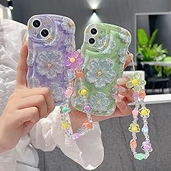 for iPhone 13 Mini Curly Wavy Case, Cute Colorful