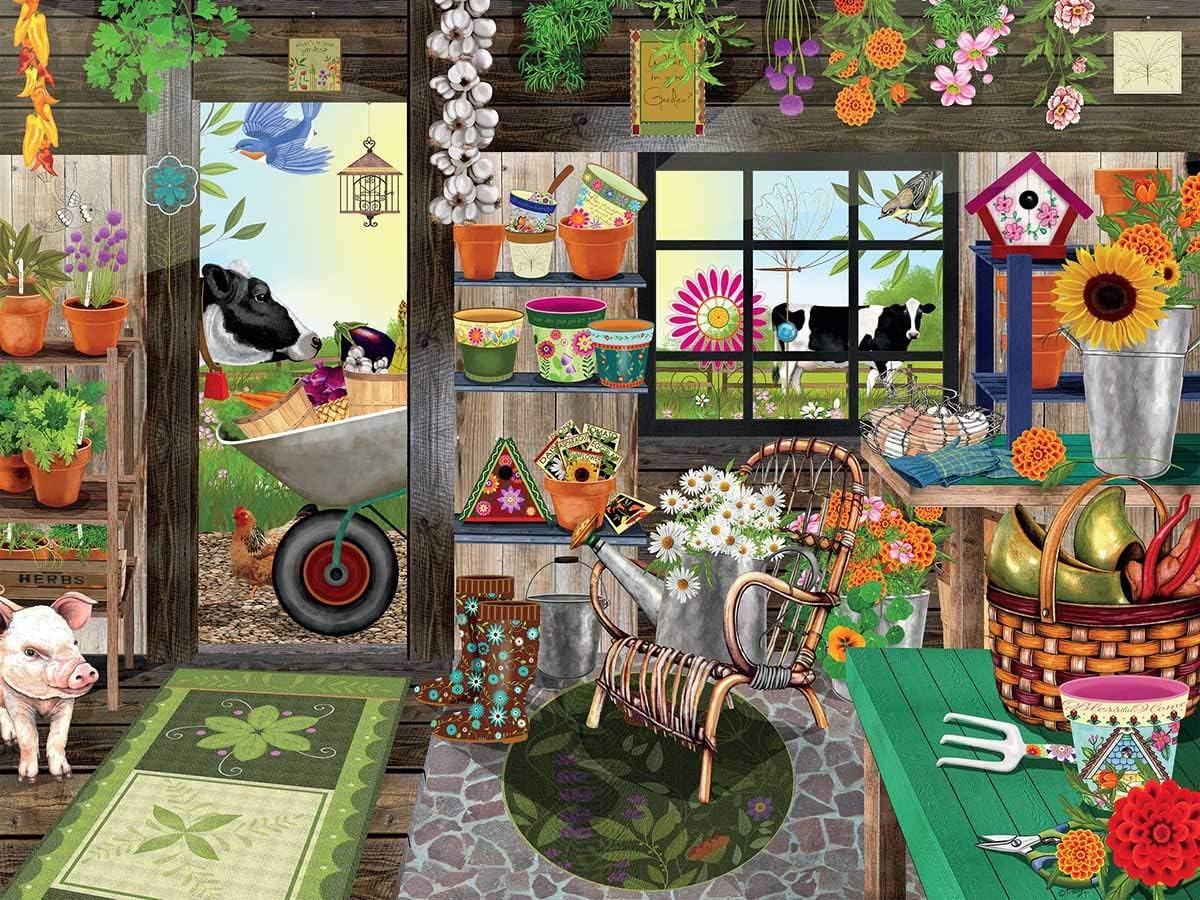 Anwei Wooden Jigsaw Puzzle 300 Piece Puzzle for Adults Rural Scenery Country Landscape Farm Animal Jigsaw Puzzles Forests for Kid Surprise Birthday for Family Home Decor Art Puzzle