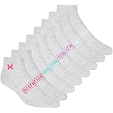 Hurley Women's Sport Ultra Soft Quarter Crew Socks (8-Pack)