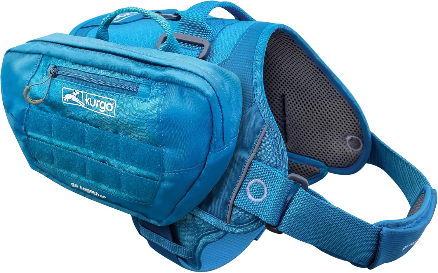 Kurgo RSG Pack Pannier, Expandable Backpack Pannier Attachment for Harnesses, Two Zippered Pockets, Durable Ripstop Fabric - Image 4