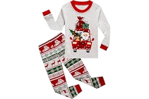 KikizYe Little Big Boys Girls Pajamas Set Kids PJs 100% Cotton Sleepwear