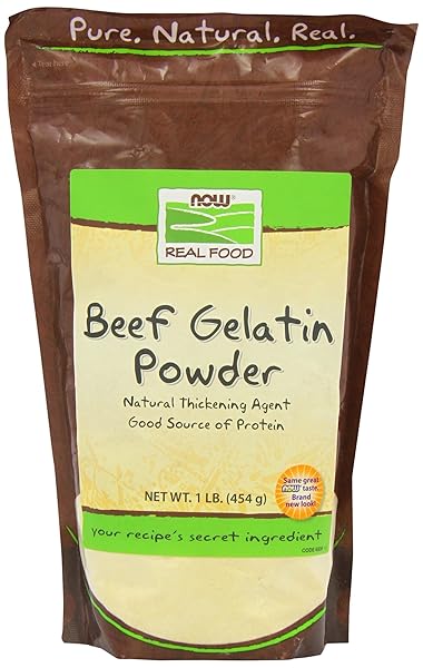 NOW FOODS – BEEF GELATIN POWDER UNFLAVORED – 1 POUND
