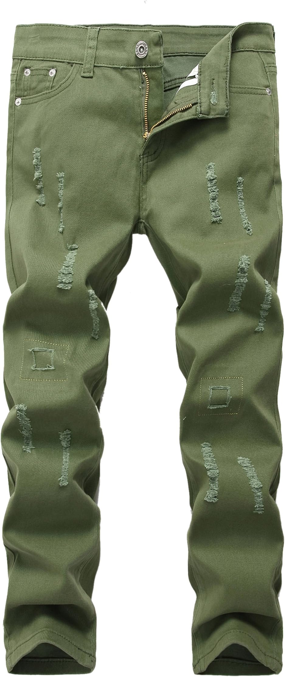 FREDD MARSHALL Boy's Skinny Fit Ripped Destroyed Distressed Stretch Slim Jeans Pants
