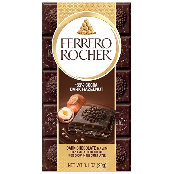 FERRERO ROCHER PREMIUM CHOCOLATE BAR, DARK CHOCOLATE HAZELNUT,...
