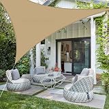 HEYOMART Sun Shade Sail Waterproof 3.6m Triangle UV 98% Sand view 4