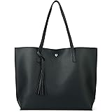 thumbnail image 2 of KKXIU Tote Bag For Women Vegan Leather Shoulder Purse Large Capacity Travel Bag - Beige 2 of 11