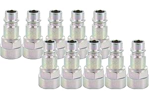 Prevost ERP 076201 (10 Pack) 1/4" Female NPT High Flow Interchange Plug European Style