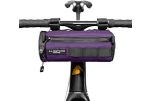 ALMSTHRE Compact Bar Bag – Sterling Violet | Hard-Shell Bike Handlebar Bag with Waterproof Zipper & Adjustable Straps | Lightweight Bicycle Handlebar Bag, Compatible with Road, Gravel & MTB Bikes