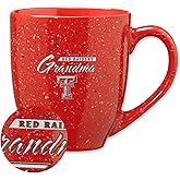 Rico Industries NCAA unisex-adult Rico Industries NCAA Grandma 16 oz Team Color Laser Engraved Speckled Ceramic Coffee Mug