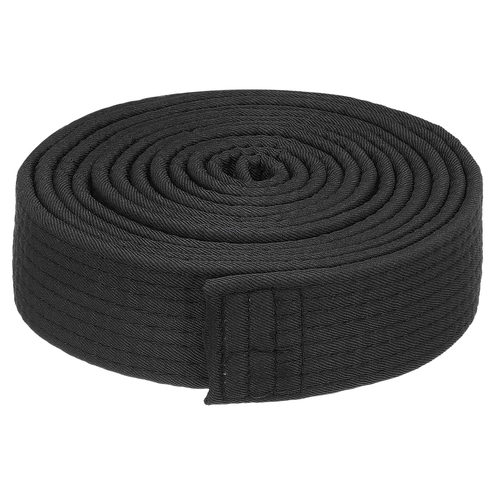 PATIKIL Taekwondo Colored Ranking Belt 1.5" x9.2Ft 2.8m, Polyester Martial Arts Judo Karate Belt for Coach Teaching Practice, Black