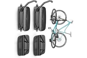 monTEK Swivel Bike Wall Mount – 2 Pack Garage Bike Hanger & Space-Saving Vertical Bike Rack for Garage & Apartment, Sturdy Bike Storage Hook Holds 66 lbs, Easy Installation & Scratch-Proof Design