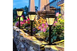 SOLPEX Solar Outdoor Lights Pathway, 6 Pack LED Solar Path Lights, Solar Garden Lights Outdoor Waterproof, Solar Powered Pathway Lights for Yard, Garden Bed,Walkway,Patio,Pool (Warm White)