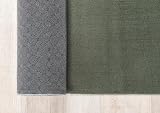 the carpet Relax Rug Modern Fluffy Short Pile Non-Slip 60x110 cm Dark Green view 5