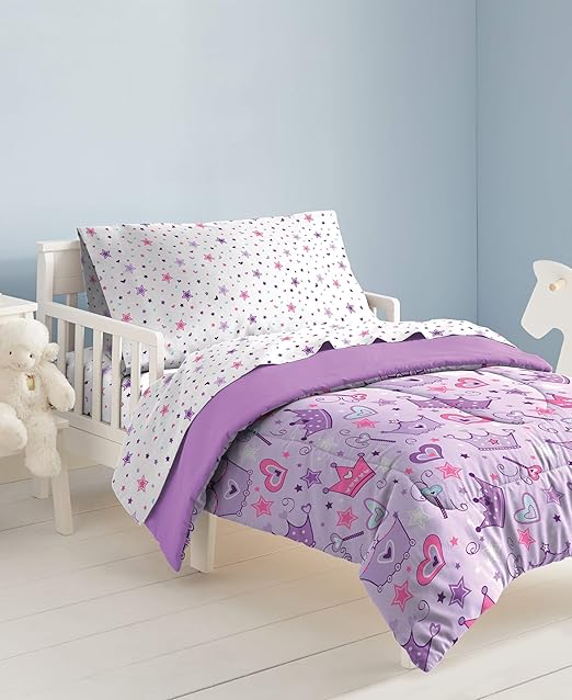 Amazon Com Dream Factory Stars Crowns 4 Piece Bedding Set