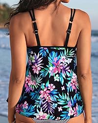 Womens Flowy Tankini Tops Only - Modest Bathing