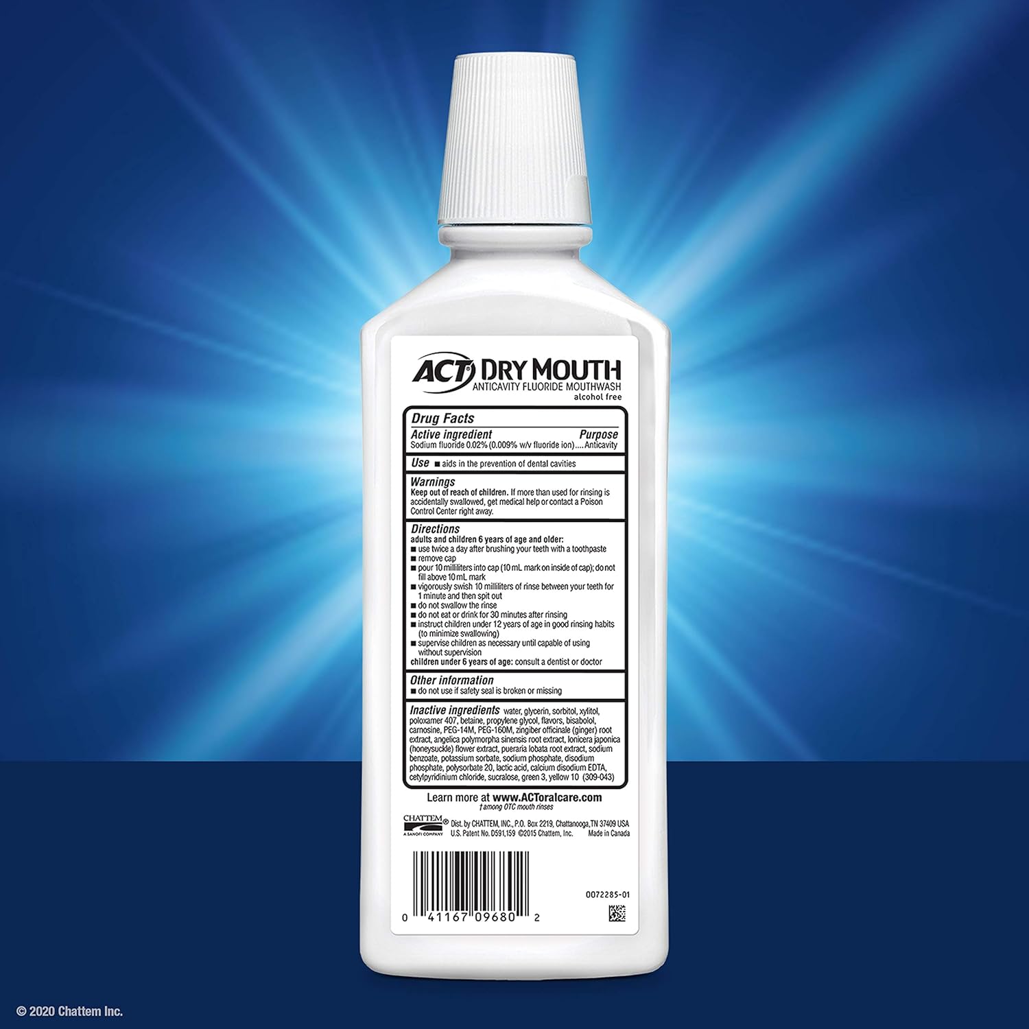 ACT Total Care Dry Soothing Mouthwash, Mint, 18 Ounce: Health & Personal Care