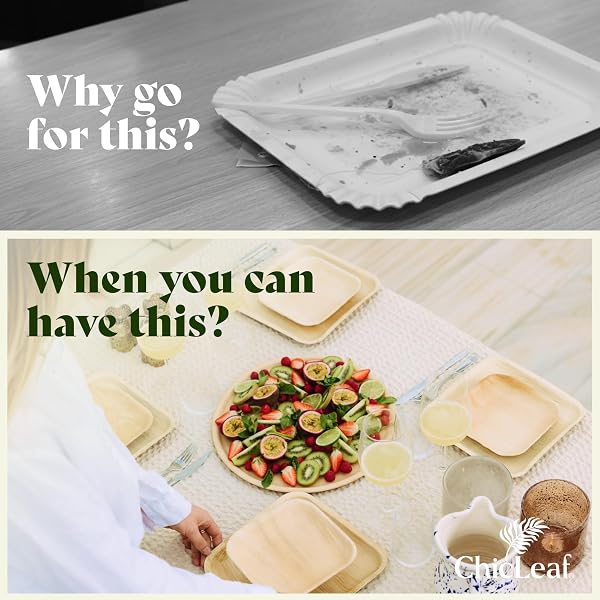CHIC LEAF 10X14 DISPOSABLE CHARCUTERIE BOARDS, 20 PACK – RECTANGULAR PALM LEAF TRAYS FOR WEDDINGS, SUMMER BRUNCH & OUTDOOR PARTIES – SERVING PLATTERS FOR FRUIT, CHEESE, & CATERING – MICROWAVEABLE