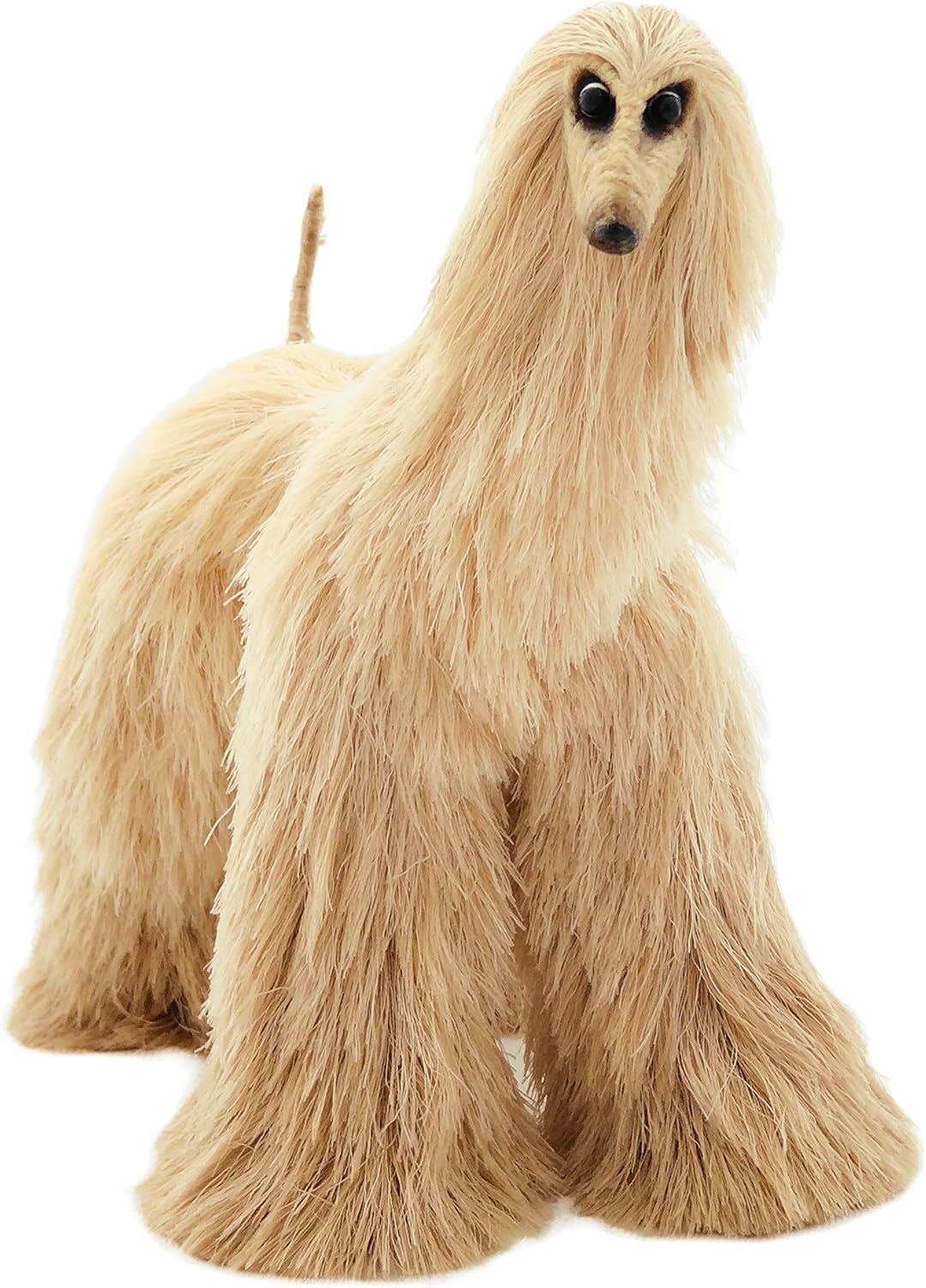 Crema lebrel afgano bonito Collectibles figura de peluche juguete en