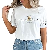 Personalized Mama Bear Shirts for Women Mama Bear T Shirt for Momma for Mom Crewneck Tees for Her
