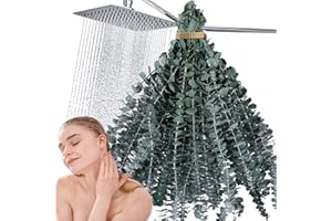 KOCEKO 38 PCS Dried Eucalyptus Stems for Shower - 17" Real Preserved Eucalyptus Shower Plant, Fresh Eucalyptus Branches Leaves Greenery Hanging, Flowers Arrangement, Wedding, Home Spa, Vase Filler