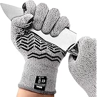 Schwer Level 5 Cut Resistant Cutting Gloves for Wood Carving Rotary Cutting Handling Glass Moving Boxes with Rubber Grip