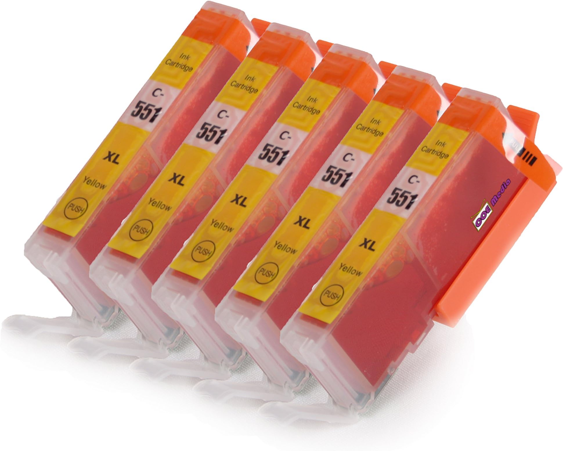 COEmedia® – Printer Cartridges Compatible with Canon PGI-550/CLI-551 (1) 5er Set Giallo - giallo