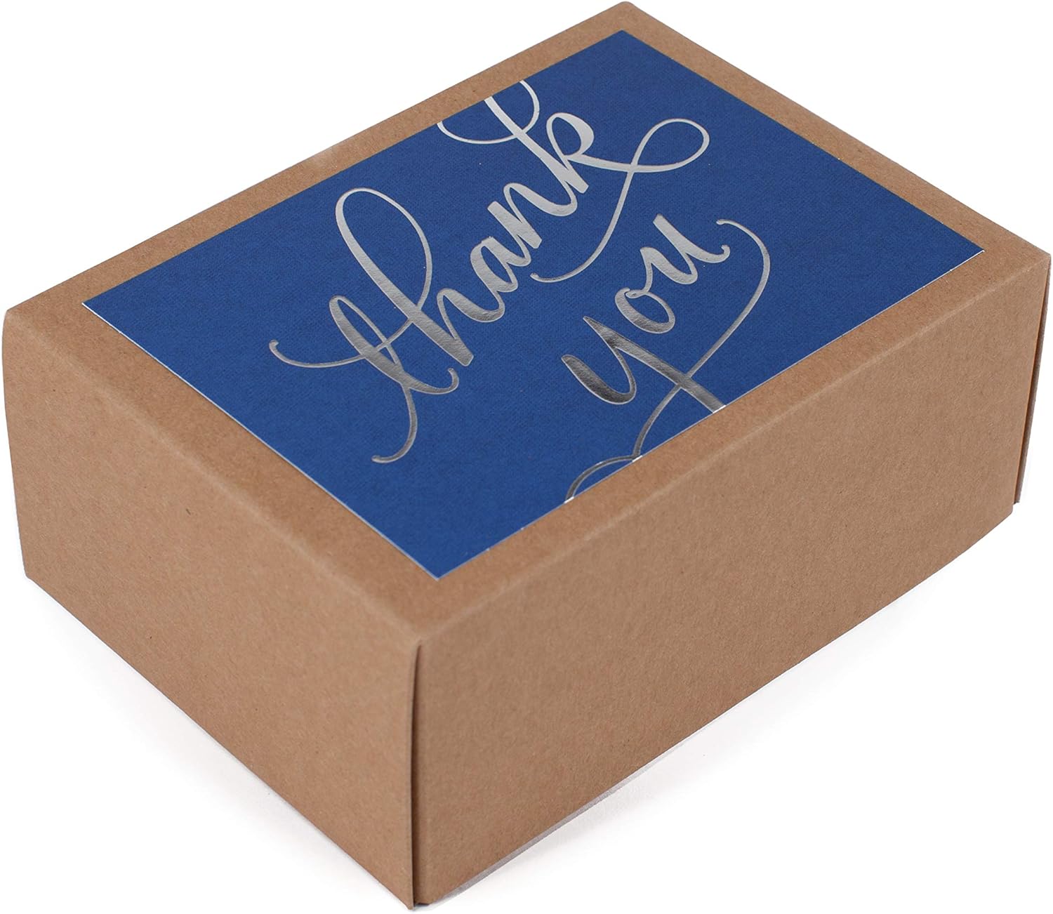 Hallmark Thank You Cards (Silver Foil Script, 40 Thank You Notes and