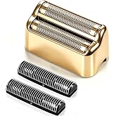 Shaver Replacement Foil &amp; Cutters Compatible with BaBylissPRO Barberology Double FXFS2G(Gold)