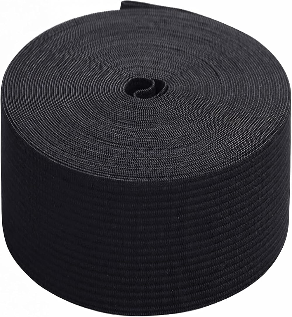 Trimming Shop 75mm Wide Elastic Band 5m Polyester Rubber Waistband Tape