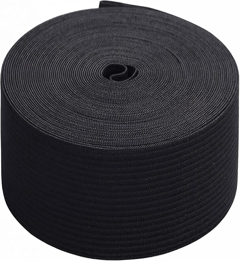Trimming Shop 75mm Wide Elastic Band 5m Polyester Rubber Waistband Tape