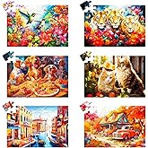 6 Pack 36 Large Piece Puzzle for Seniors Puzzles Dementia Alzheimer's Products and Activities for The Elderly Adults Puzzle Alzheimer's Easy Puzzles Gift Memory Games for Patients in Nursing Home