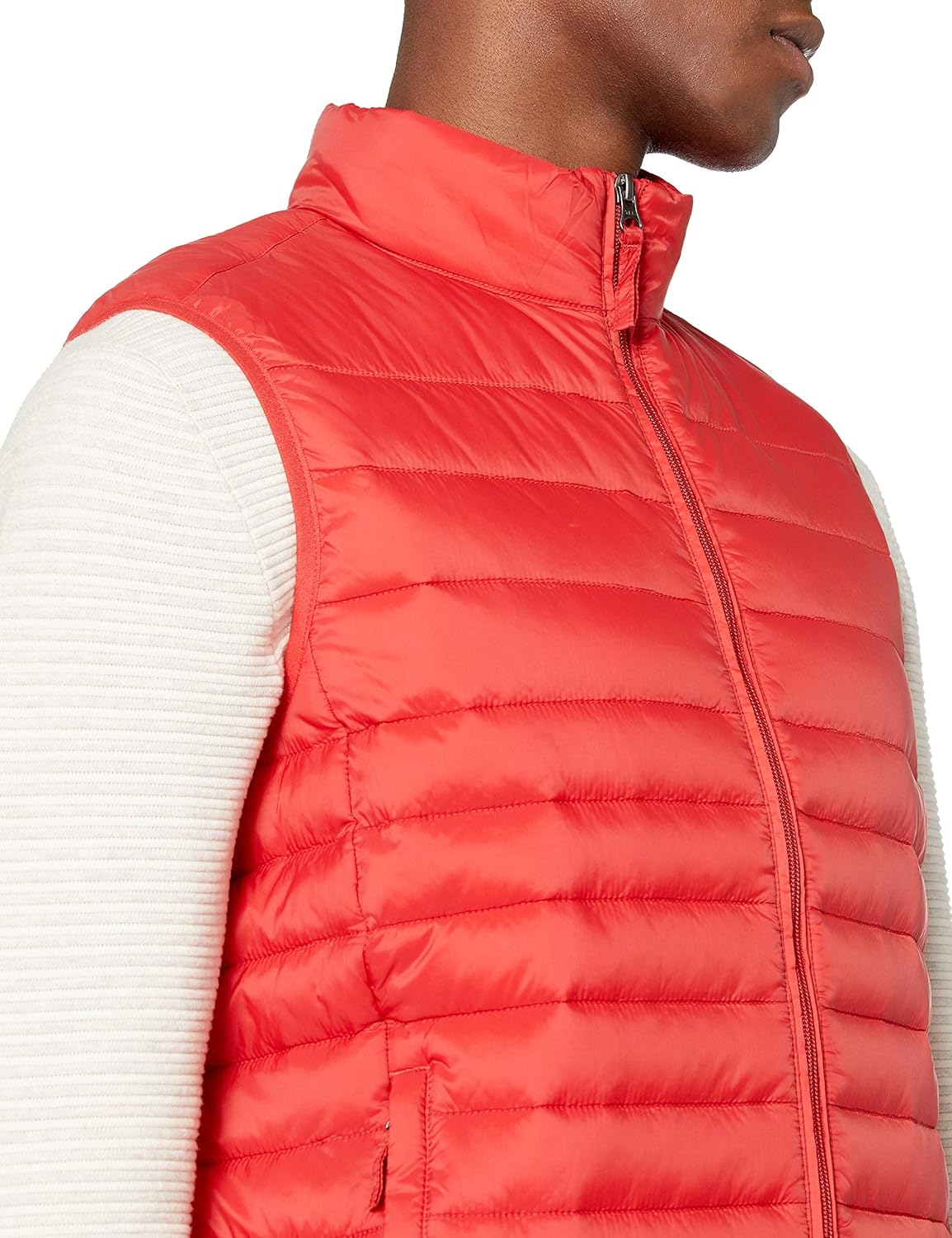  Essentials Men's Lightweight Water-Resistant Packable Puffer Vest: Clothing