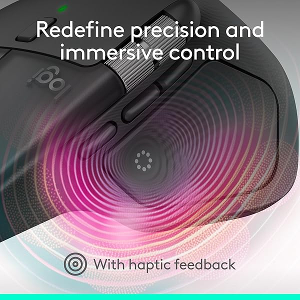 LOGITECH MX MASTER 4, ERGONOMIC WIRELESS MOUSE WITH ADVANCED PERFORMANCE HAPTIC FEEDBACK, ULTRA-FAST SCROLLING, USB-C CHARGING, BLUETOOTH, WINDOWS, MACOS – GRAPHITE