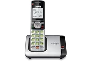 VTech CS6719 DECT 6.0 Cordless Phone with Caller ID/Call Waiting, 1 Cordless Handset, Silver/Black