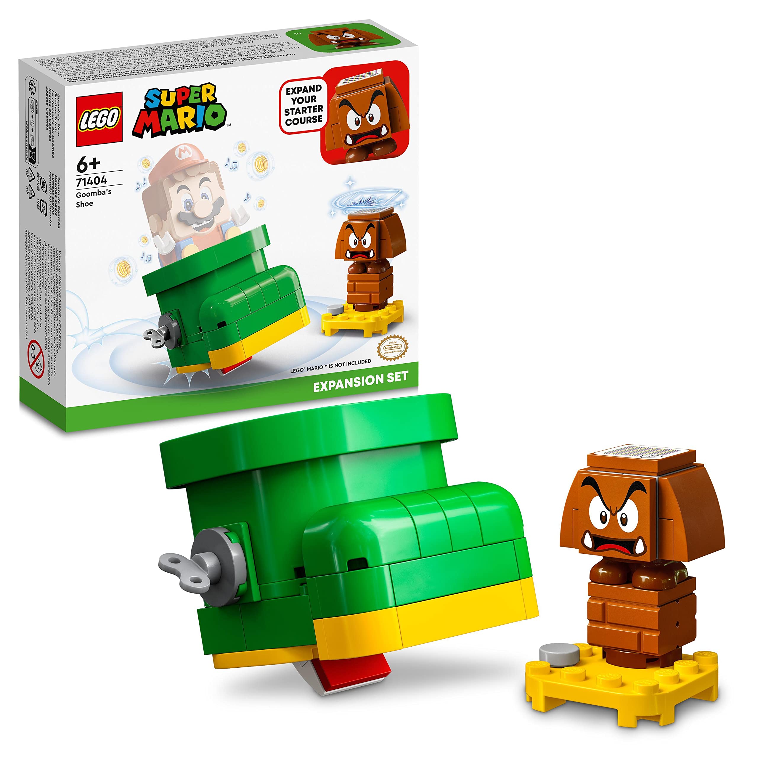 LEGO 71404 Super Mario Goomba’s Shoe Expansion Set, Buildable Toy Game, with Goomba Figure, Gifts for Kids, Boys, Girls 6 Plus Year Old, Collectible Toys