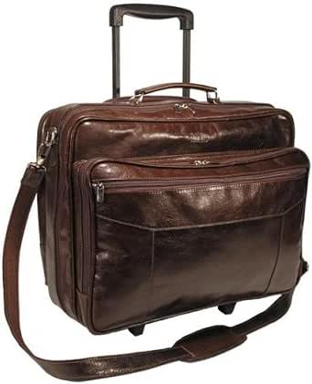leather rolling laptop case