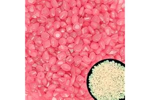 KAIYUAN DYNASTY 1000pc 0.4-0.6" Glow in The Dark Rock Outdoor Decorative Stones Glowing Rocks Landscaping Pebbles Luminous Stone for Garden Patio Aquarium Walkway Driveway Lawn,Pink