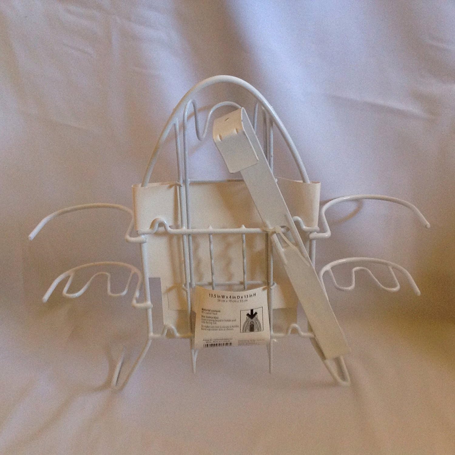 Panacea Grayline Over-The-Door Iron & Board Holder, White