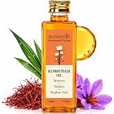 Auravedic Kumkumadi Oil Pure Saffron for Ultra Radiant Skin | Ayurvedic Oil for Dull, Dehydrated &amp; Tired Skin | Lightweight Hydrating Formula for Smooth Texture | 3.38 Fl Oz (100ml)