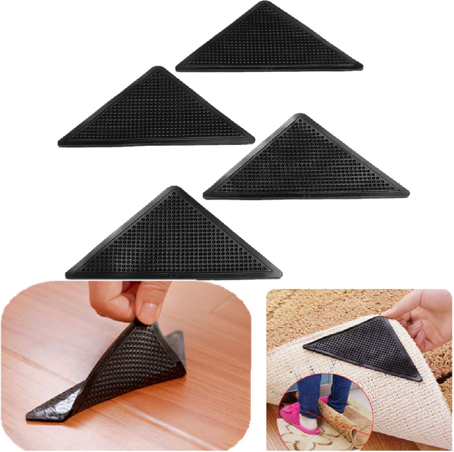 HAS Mountain Rug Grippers for Hardwood Floors, TriangleShaped Carpet