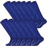 Haysandy 12 Pairs Youth Socks Bulk Soccer Football Softball Baseball Socks for Athletic Girls Kids Youth Adults Team Sport