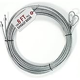2 Pack 9.6 FT Garage Door Cables Torsion Spring Wire, Replacement Cable Wire, Garage Door Replacement Parts