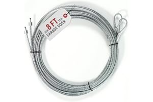 2 Pack 9.6 FT Garage Door Cables Torsion Spring Wire, Replacement Cable Wire, Garage Door Replacement Parts