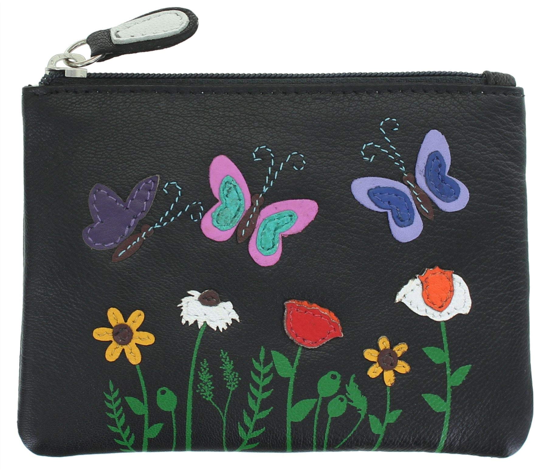 Mala Leather Sophia Collection Soft Leather Coin Purse RFID 4215_42 Black