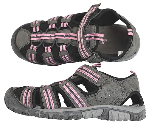 WALKX Trekkingsandalen Sandalen Mädchen Rosa Grau