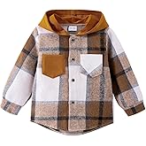 Toddler Baby Boy Clothes Infant Plaid Long Sleeve Button Down Jacket Top Shirt Pocket Fall Winter Outfits 12 Months-5T