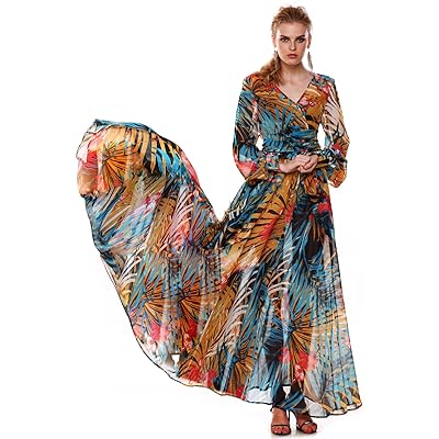 ACEVOG Women Summer Tropical Flower Printed Chiffon Ghana | Ubuy