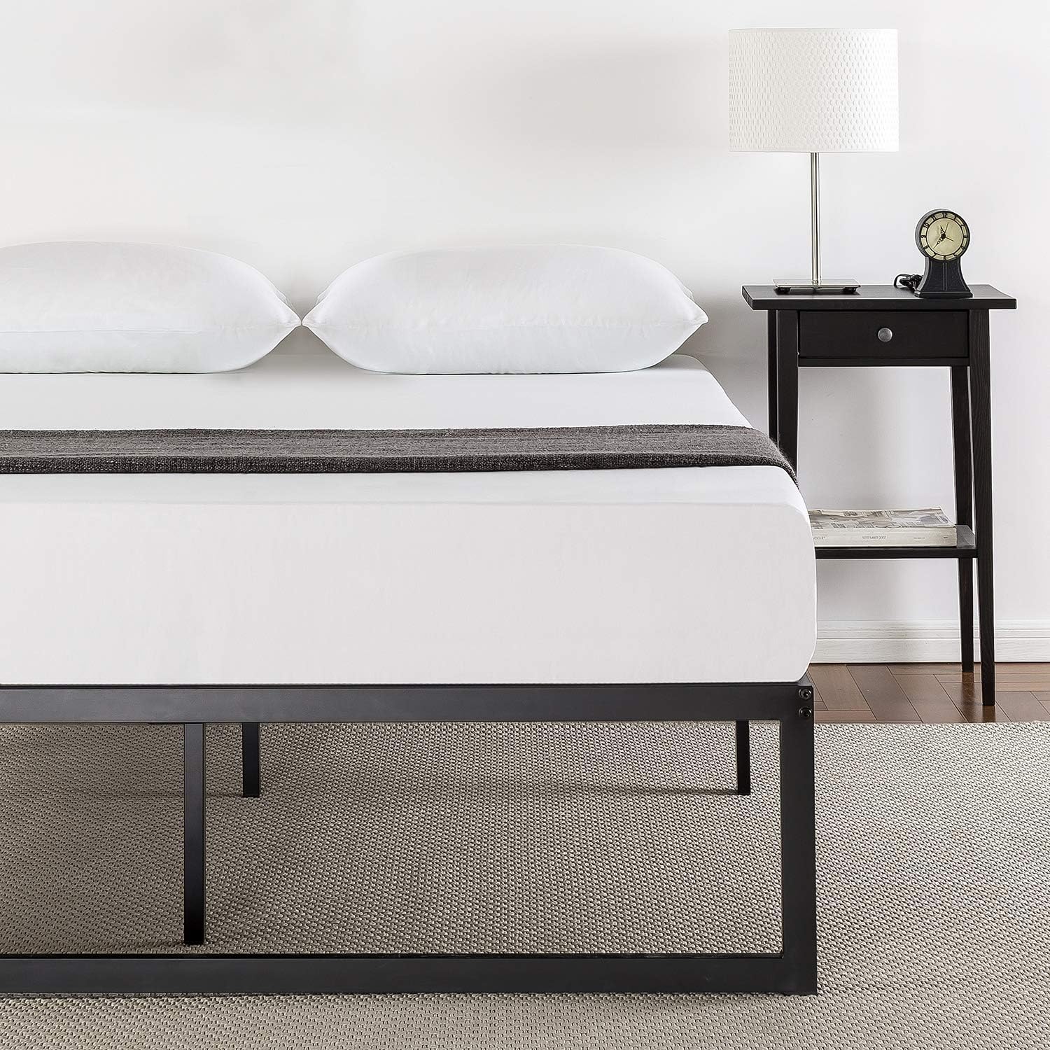 Zinus Abel 14 Inch Metal Platform Bed Frame / Mattress Foundation / No Box Spring Needed / Steel Slat Support / Easy Quick Lock Assembly, King: Furniture & Decor