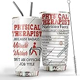 MEDROC Stainless Steel Tumbler, 20oz, Funny Physical Therapist Gifts for Women Men, Eco-Friendly Reusable Coffee Cup